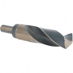 Made in USA - 63/64" High Speed Steel, 135° Point, Round with Flats Shank Maintenance Drill Bit - Makers Industrial Supply