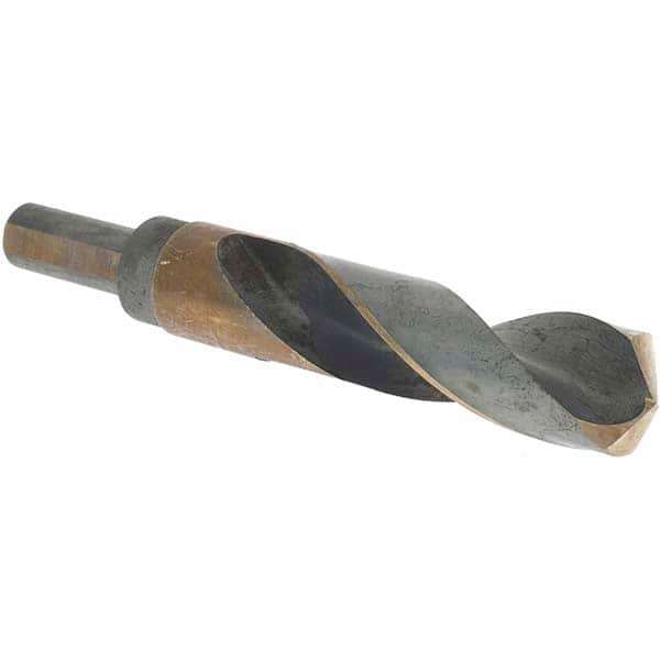 Made in USA - 53/64" High Speed Steel, 135° Point, Round with Flats Shank Maintenance Drill Bit - Makers Industrial Supply