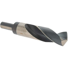 Made in USA - 29/32" High Speed Steel, 135° Point, Round with Flats Shank Maintenance Drill Bit - Makers Industrial Supply