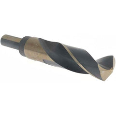 Made in USA - 27/32" High Speed Steel, 135° Point, Round with Flats Shank Maintenance Drill Bit - Makers Industrial Supply