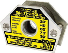Mag-Mate - 4-3/8" Wide x 1-9/16" Deep x 3" High Ceramic Magnetic Welding & Fabrication Square - 110 Lb Average Pull Force - Makers Industrial Supply