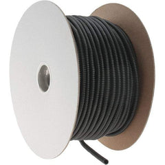 Value Collection - 0.27" ID, Black Polyethylene Corrugated Cable Sleeve - 250' Coil Length, -40 to 200°F - Makers Industrial Supply