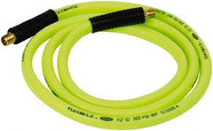 Legacy - 1/2" ID x 0.74" OD 8' Long Lead-In Whip Hose - MNPT x MNPT Ends, 300 Working psi, 140°, 3/8" Fitting, Green - Makers Industrial Supply