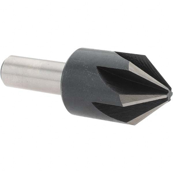 Value Collection - 1" Head Diam, 1/2" Shank Diam, 6 Flute 82° High Speed Steel Countersink - Makers Industrial Supply