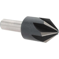 Value Collection - 1" Head Diam, 1/2" Shank Diam, 6 Flute 82° High Speed Steel Countersink - Makers Industrial Supply