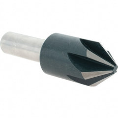 Value Collection - 7/8" Head Diam, 1/2" Shank Diam, 6 Flute 82° High Speed Steel Countersink - Makers Industrial Supply