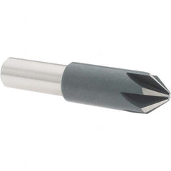 Value Collection - 5/8" Head Diam, 1/2" Shank Diam, 6 Flute 82° High Speed Steel Countersink - Makers Industrial Supply