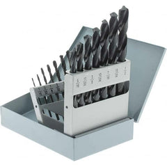 Import - 1/16 to 1/2", 118° Point, Oxide Finish, High Speed Steel Jobber Length Drill Bit Set - Makers Industrial Supply