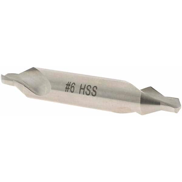 Value Collection - #6 Plain Cut 60° Incl Angle High Speed Steel Combo Drill & Countersink - Makers Industrial Supply