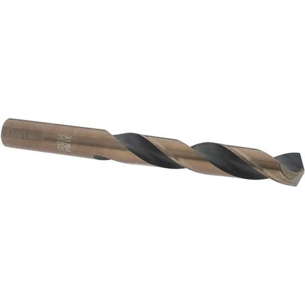 Import - 31/64" High Speed Steel, 135° Point, Round with Flats Shank Maintenance Drill Bit - Makers Industrial Supply