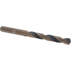 Import - 19/64" High Speed Steel, 135° Point, Round with Flats Shank Maintenance Drill Bit - Makers Industrial Supply