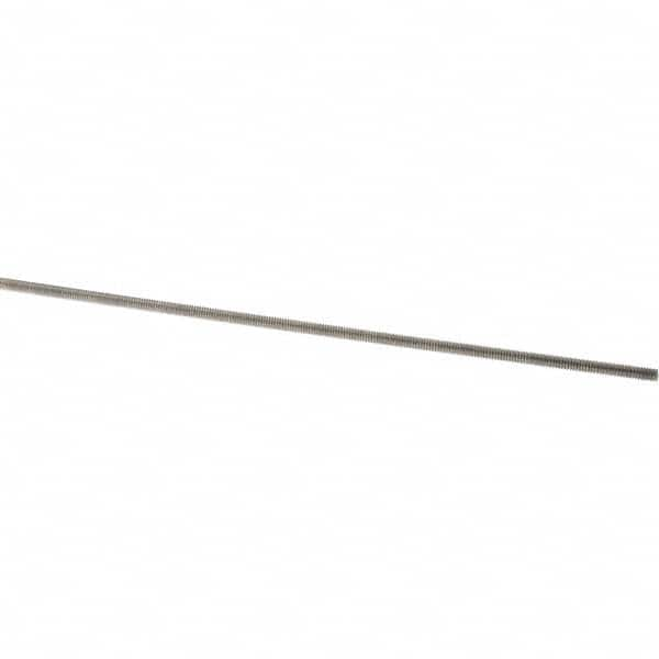 Threaded Rod: 1/4-20, 3' Long, Stainless Steel, Grade 304 (18-8)