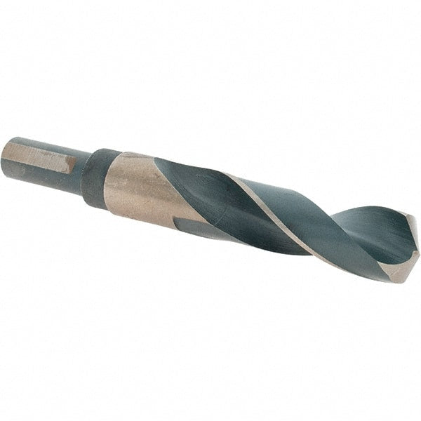 Made in USA - 23/32" High Speed Steel, 135° Point, Round with Flats Shank Maintenance Drill Bit - Makers Industrial Supply