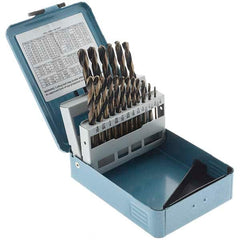 Import - 1/16 to 3/8", 135° Point, Oxide/Gold Finish, High Speed Steel Jobber Length Drill Bit Set - Makers Industrial Supply