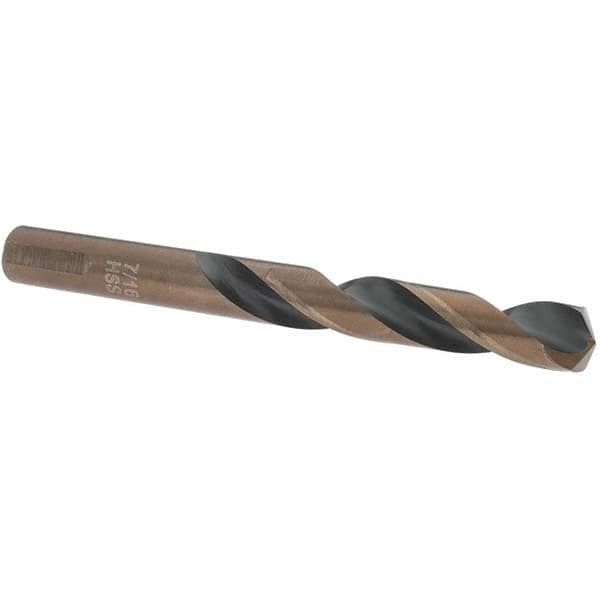 Import - 7/16" High Speed Steel, 135° Point, Round with Flats Shank Maintenance Drill Bit - Makers Industrial Supply