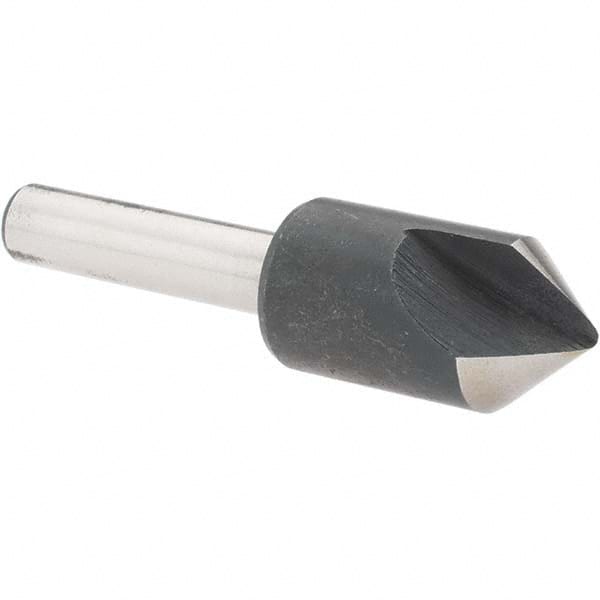 Value Collection - 1/2" Head Diam, 1/4" Shank Diam, 1 Flute 82° High Speed Steel Countersink - Makers Industrial Supply