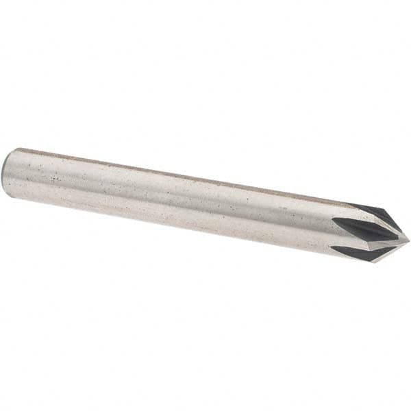 Value Collection - 1/4" Head Diam, 1/4" Shank Diam, 6 Flute 82° High Speed Steel Countersink - Makers Industrial Supply