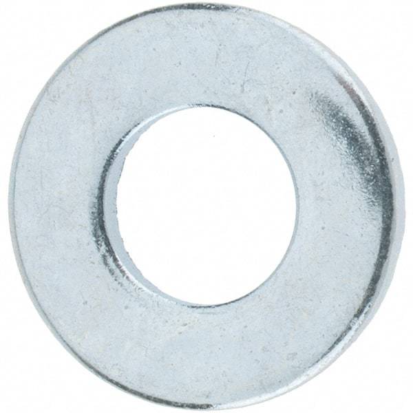 Value Collection - M8 Screw, Grade 12.9 Steel Standard Flat Washer - 9mm ID x 18.5mm OD, 1.6mm Thick, Zinc-Plated Finish - Makers Industrial Supply