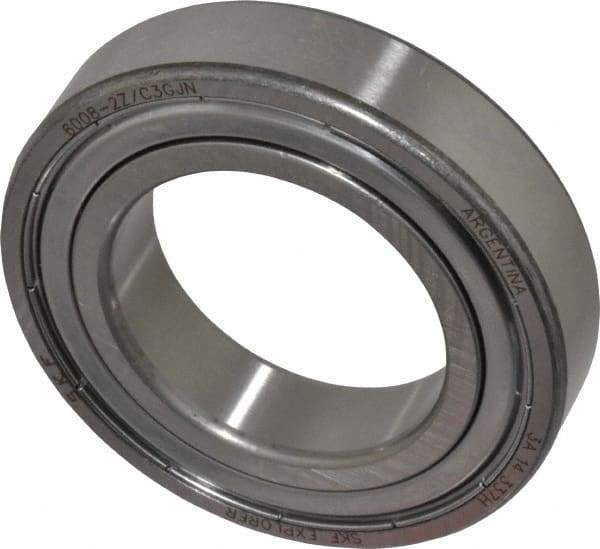 SKF - 40mm Bore Diam, 68mm OD, Double Shield Deep Groove Radial Ball Bearing - 15mm Wide, 1 Row, Round Bore, 11,600 Nm Static Capacity, 17,800 Nm Dynamic Capacity - Makers Industrial Supply