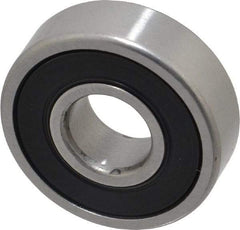 SKF - 12mm Bore Diam, 32mm OD, Double Seal Deep Groove Radial Ball Bearing - 10mm Wide, 1 Row, Round Bore, 3,100 Nm Static Capacity, 7,280 Nm Dynamic Capacity - Makers Industrial Supply