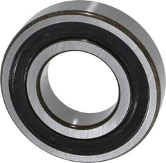 SKF - 35mm Bore Diam, 72mm OD, Double Seal Deep Groove Radial Ball Bearing - 17mm Wide, 1 Row, Round Bore, 15,300 Nm Static Capacity, 27,000 Nm Dynamic Capacity - Makers Industrial Supply