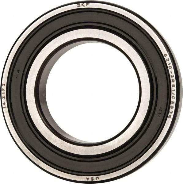 SKF - 50mm Bore Diam, 90mm OD, Double Seal Deep Groove Radial Ball Bearing - 20mm Wide, 1 Row, Round Bore, 23,200 Nm Static Capacity, 37,100 Nm Dynamic Capacity - Makers Industrial Supply