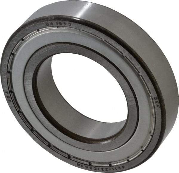 SKF - 55mm Bore Diam, 100mm OD, Double Shield Deep Groove Radial Ball Bearing - 21mm Wide, 1 Row, Round Bore, 29,000 Nm Static Capacity, 46,200 Nm Dynamic Capacity - Makers Industrial Supply