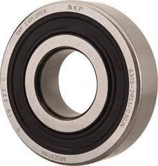 SKF - 25mm Bore Diam, 62mm OD, Double Seal Deep Groove Radial Ball Bearing - 17mm Wide, 1 Row, Round Bore, 11,600 Nm Static Capacity, 23,400 Nm Dynamic Capacity - Makers Industrial Supply