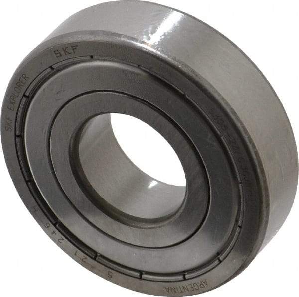 SKF - 25mm Bore Diam, 62mm OD, Double Shield Deep Groove Radial Ball Bearing - 17mm Wide, 1 Row, Round Bore, 11,600 Nm Static Capacity, 23,400 Nm Dynamic Capacity - Makers Industrial Supply