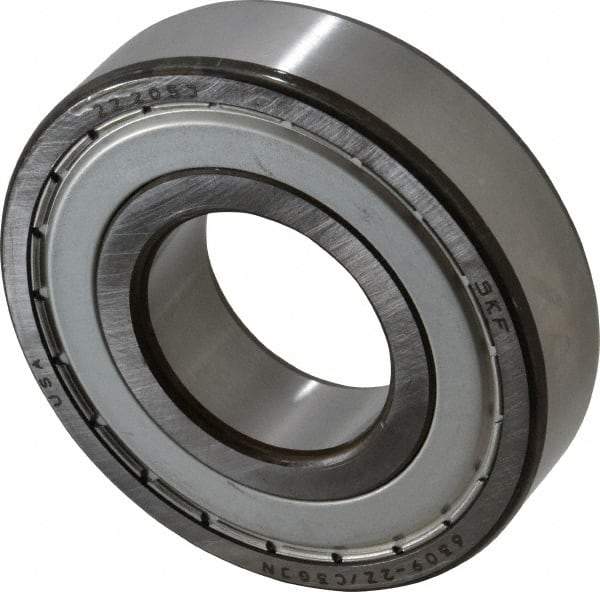 SKF - 45mm Bore Diam, 100mm OD, Double Shield Deep Groove Radial Ball Bearing - 25mm Wide, 1 Row, Round Bore, 31,500 Nm Static Capacity, 55,300 Nm Dynamic Capacity - Makers Industrial Supply