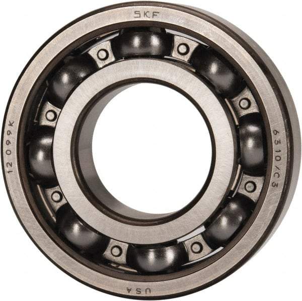 SKF - 50mm Bore Diam, 110mm OD, Open Deep Groove Radial Ball Bearing - 27mm Wide, 1 Row, Round Bore, 38,000 Nm Static Capacity, 65,000 Nm Dynamic Capacity - Makers Industrial Supply