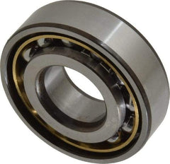 SKF - 20mm Bore Diam, 47mm OD, Open Angular Contact Radial Ball Bearing - 14mm Wide, 1 Row, Round Bore, 8,300 Lb Static Capacity, 14,000 Lb Dynamic Capacity - Makers Industrial Supply