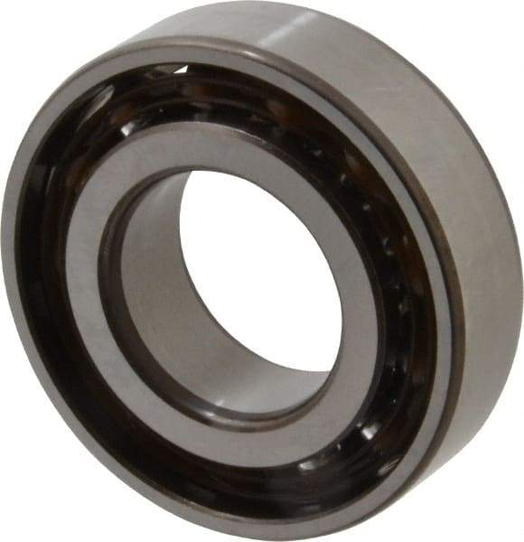 SKF - 25mm Bore Diam, 52mm OD, Open Angular Contact Radial Ball Bearing - 15mm Wide, 1 Row, Round Bore, 10,200 Lb Static Capacity, 15,600 Lb Dynamic Capacity - Makers Industrial Supply