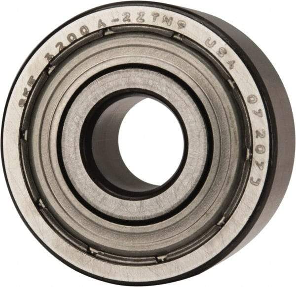 SKF - 10mm Bore Diam, 30mm OD, Double Shield Angular Contact Radial Ball Bearing - 14mm Wide, 2 Rows, Round Bore, 4,300 Lb Static Capacity, 7,610 Lb Dynamic Capacity - Makers Industrial Supply