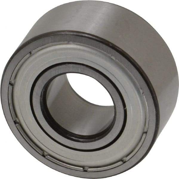 SKF - 15mm Bore Diam, 35mm OD, Double Shield Angular Contact Radial Ball Bearing - 15.9mm Wide, 2 Rows, Round Bore, 6,700 Lb Static Capacity, 11,200 Lb Dynamic Capacity - Makers Industrial Supply