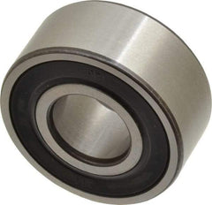 SKF - 17mm Bore Diam, 40mm OD, Double Seal Angular Contact Radial Ball Bearing - 17.5mm Wide, 2 Rows, Round Bore, 8,800 Lb Static Capacity, 14,300 Lb Dynamic Capacity - Makers Industrial Supply