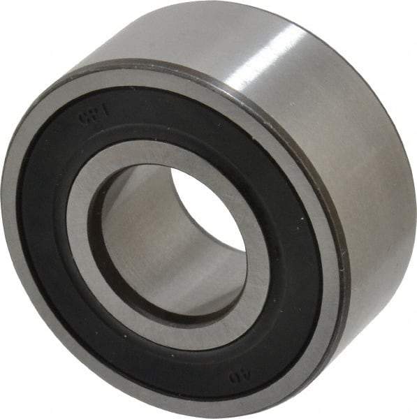 SKF - 17mm Bore Diam, 40mm OD, Double Seal Angular Contact Radial Ball Bearing - 17.5mm Wide, 2 Rows, Round Bore, 8,800 Lb Static Capacity, 14,300 Lb Dynamic Capacity - Makers Industrial Supply