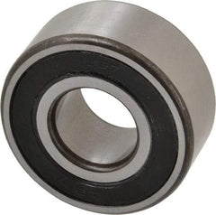 SKF - 20mm Bore Diam, 47mm OD, Double Seal Angular Contact Radial Ball Bearing - 20.6mm Wide, 2 Rows, Round Bore, 12,000 Lb Static Capacity, 19,000 Lb Dynamic Capacity - Makers Industrial Supply