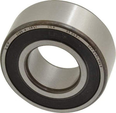 SKF - 25mm Bore Diam, 52mm OD, Double Seal Angular Contact Radial Ball Bearing - 20.6mm Wide, 2 Rows, Round Bore, 14,300 Lb Static Capacity, 20,800 Lb Dynamic Capacity - Makers Industrial Supply