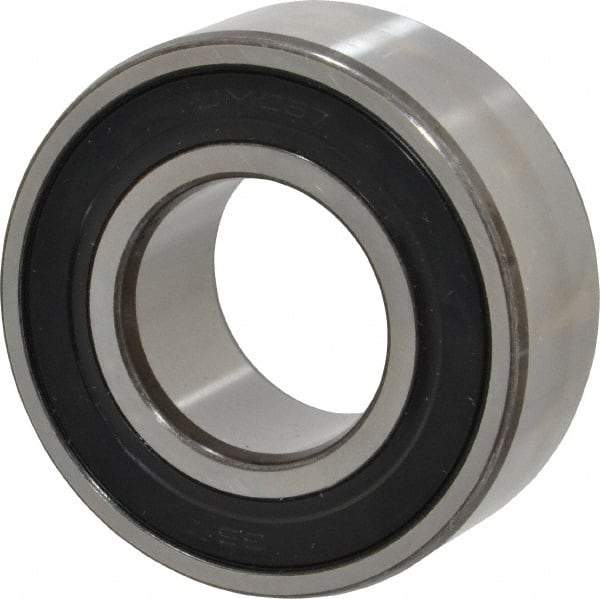 SKF - 30mm Bore Diam, 62mm OD, Double Seal Angular Contact Radial Ball Bearing - 23.8mm Wide, 2 Rows, Round Bore, 20,800 Lb Static Capacity, 28,600 Lb Dynamic Capacity - Makers Industrial Supply