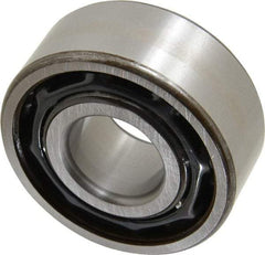 SKF - 25mm Bore Diam, 62mm OD, Open Angular Contact Radial Ball Bearing - 25.4mm Wide, 2 Rows, Round Bore, 20,400 Lb Static Capacity, 30,700 Lb Dynamic Capacity - Makers Industrial Supply