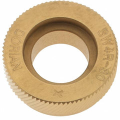 Dorian Tool - 90° Tooth Angle, 30 TPI, Knurl Wheel - 1/4" Face Width, 1/2" Hole - Exact Industrial Supply