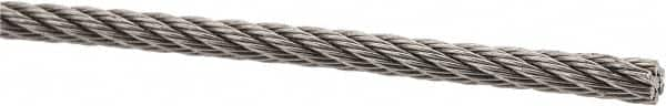 Value Collection - 1/8" Diam, Aircraft Cable - 1,700 Lb Breaking Strength, 7 x 7 Strand Core - Makers Industrial Supply