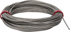 Value Collection - 1/16" Diam, Aircraft Cable - 480 Lb Breaking Strength, 7 x 7 Strand Core - Makers Industrial Supply