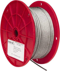 Value Collection - 1/8" Diam, Aircraft Cable - 1,760 Lb Breaking Strength, 7 x 19 Strand Core - Makers Industrial Supply