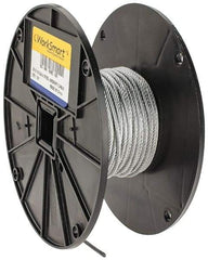 Value Collection - 1/8" Diam, Aircraft Cable - 1,760 Lb Breaking Strength, 7 x 19 Strand Core - Makers Industrial Supply