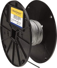 Value Collection - 1/8" Diam, Aircraft Cable - 1,760 Lb Breaking Strength, 7 x 19 Strand Core - Makers Industrial Supply