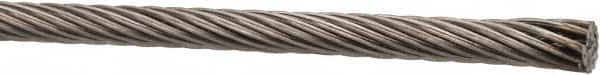 Value Collection - 3/16" Diam, Aircraft Cable - 4,700 Lb Breaking Strength, 1 x 19 Single Strand - Makers Industrial Supply