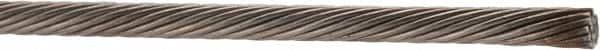 Value Collection - 1/8" Diam, Aircraft Cable - 2,100 Lb Breaking Strength, 1 x 19 Single Strand - Makers Industrial Supply