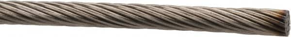 Value Collection - 1/4" Diam, Aircraft Cable - 8,200 Lb Breaking Strength, 1 x 19 Single Strand - Makers Industrial Supply